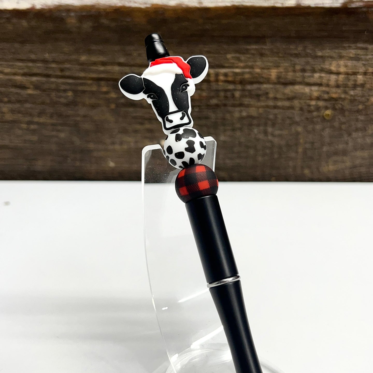 Christmas Cow Plastic Pen